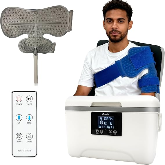 EONIX Cold Therapy Machine with Programmable Timer, Portable Ice Machine for Shoulder After Surgery, Cryotherapy with Compression Pad for Shoulder, Waist, Back&Arm