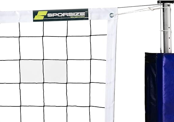 Profesyonel Voleybol Ağı, 4 mm Çelik Halatlı Voleybol Veterineri ve Tüm Hava Koşullarına Uygun - Çubuk Destekli