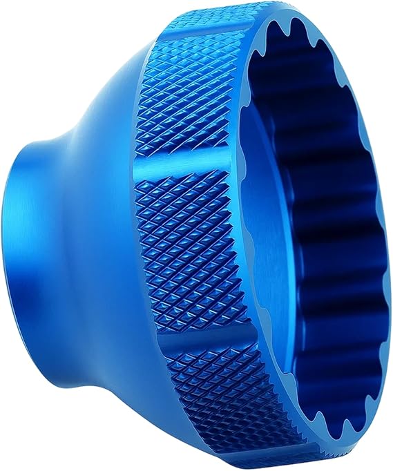 Bottom Bracket Removal Tool, 16-Notch 44mm External Drive, Bicycle Repair Tool for Shimano, SRAM, Campagnolo, Compatible with 3/8 Drive, Blue