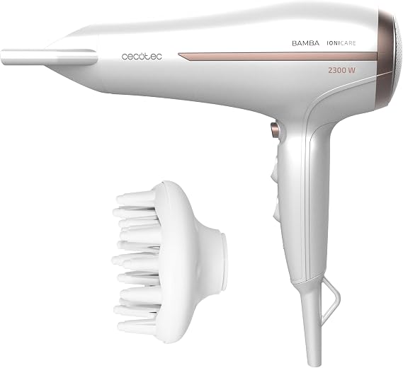 Cecotec Bamba IoniCare 5200 Aura Ionic Hair Dryer, 2300 W, with Real Ion and High Flow, Cold Air Function, 2 Speeds and 3 Temperatures
