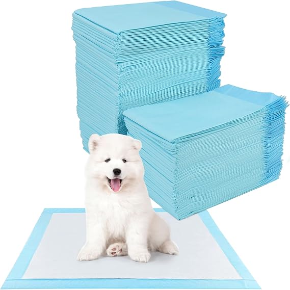 100 Pieces Dog Pads, 33 x 45 cm Dog Training Pads, Training Pads for Dogs and Puppies, Quick-Drying Surface
