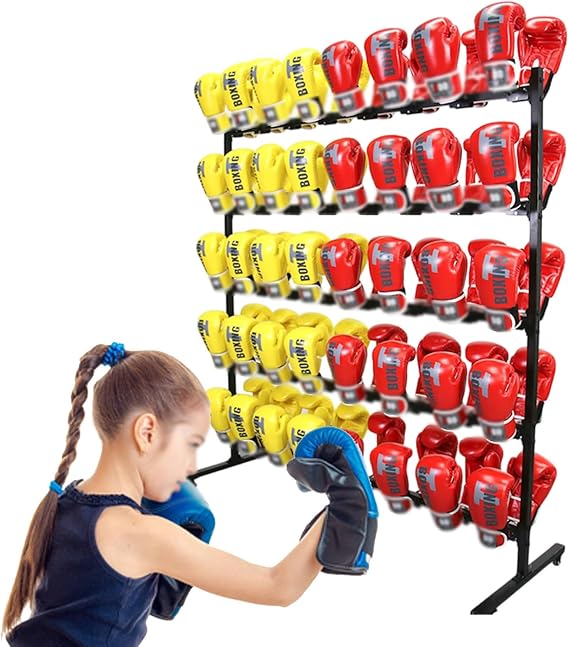 Boxing Gloves Display Stand,Accommodates 20/40 Pairs Of Gloves,With Universal Wheels To Slide, For Boxing Glove Storage,Floor-standing40sets