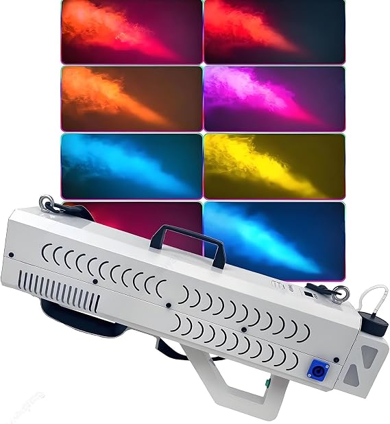 Smoke Gun For Party,1500w Fog Machine With Led Lights,Stage Effect Equipment-0.3l Capacit/Smart Display,For Dj Stage, Party, Wedding, Special Event,