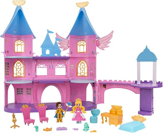 Royale High Castle Campus Playset - 2 Exclusive Dolls, 3 Floors to Explore with 360° Play - 19 Accessories - Virtual Item Code Included - Ages 5+