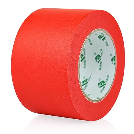 BOMEI PACK Red 75 mm x 50 m masking tape masking tape for painting work can be removed without leaving any residue