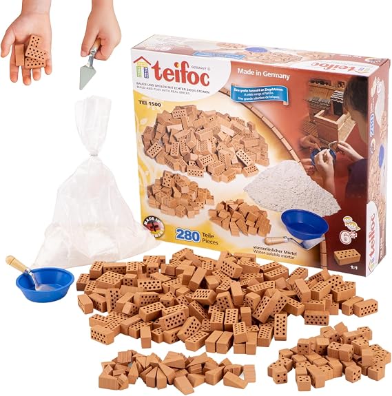 teifoc XXL Craft Set - Stone Building Kit 1500 with 280 Components from 6