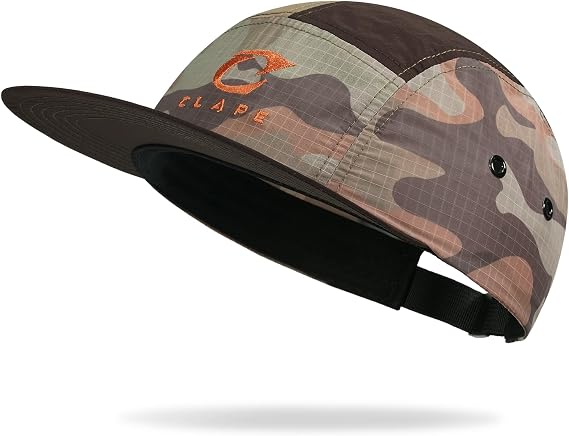 Clape Lightweight 5 Panel Baseball Cap Quick Drying Summer Flat Brim Hat