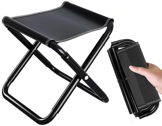 MEETOZ Camping Stools, Portable Outdoor Folding Travel Stools,Mini Outdoor Collapsible Slacker Chairs,Folding Stool for Adults and Kids, Folding Camping Stool for Outdoors Walking Hiking Fishing