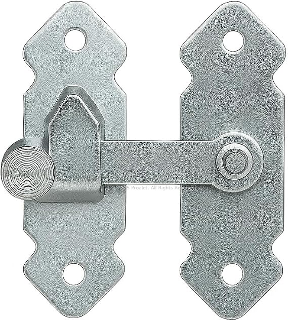 Fransız Kilidi, Metal Mandallı Kapı Kilidi, Sağlam Mekanizma, Bütçe Dostu Bağlantı Aparatı, Kolay Montajlı Pratik Kilit, Nostaljik Tasarım, Kapı, Mobilya, Dolap ve Pencere Kilidi, 180° (Gri)