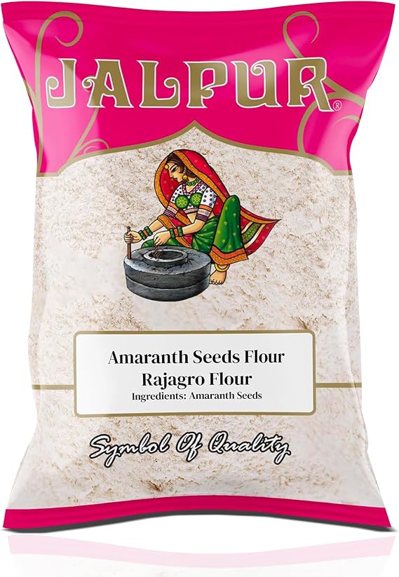 JALPUR MILLERS Premium Amaranth Seeds Flour (Rajagro Flour) 500g – High-Protein, Rich in Fibre, Ideal for Baking, Cooking, and Fasting Recipes – Vegan-Friendly, Freshly Milled for Authentic Flavour