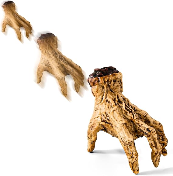 Halloween Animatronics Crawling Zombie Hand Decorations - Sound Activated with Creepy Sound, Scary Move Animated Haunted House Holiday Severed Hand Decor Horror Prop for Indoor/Outdoor, Yard Lawn