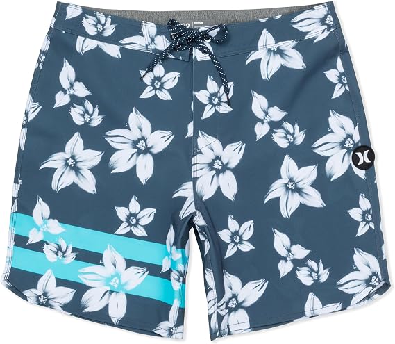 Hurley Men's Phantom 4-Way Stretch 7" Inseam Boardshort, 18" Outseam, Quick Dry Swim Trunks Board Shorts (Pack of 1)