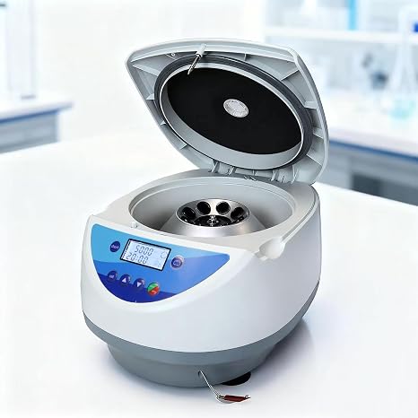 Jackson Global JS-TC-SPINPLUS-8 Digital Bench-top Centrifuge | 400-5000rpm (Max. 3074xg) | LCD Display | Includes 15ML X 8 Rotor