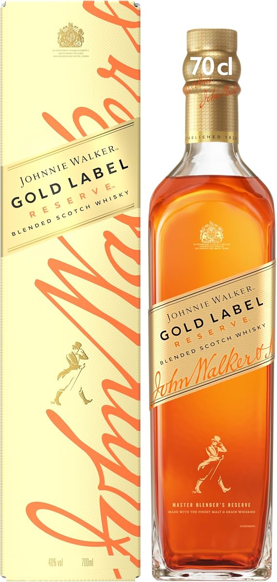Johnnie Walker Gold Label Limited Edition | Blended Scotch Whisky | 40% vol | 70cl | Award-Winning | Notes of Fruit | Vanilla | Spice & Smokiness | Perfect for Gifting (Packaging May Vary)