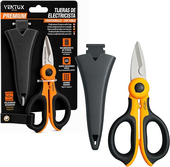 Electric Wire Stripper Scissors – 1 Units | Stainless Steel | Clip Case