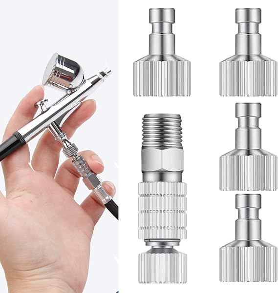 Airbrush Quick Release Coupling Disconnect Adapter, Airbrush Cleaning Kit