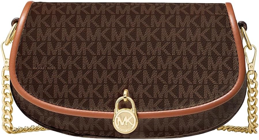 Michael Kors Mila Small Signature Logo Crossbody Bag Brown
