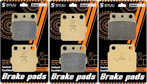S SYUU Motorcycle Replacement Front and Rear Brake Pads Brakes Compatible with SUZUKI LT-Z 400 LTZ 400 LTZ400 Quadsport 400 2003-2010 2011 2012 2013 2014 2015 FA084F FA137R