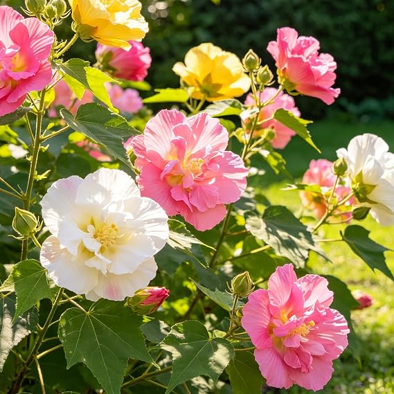Hibiscus mutabilis - 1000 pcs - Grown from scratch - easy to grow, easy to grow year-round, perennial, ornamental flower