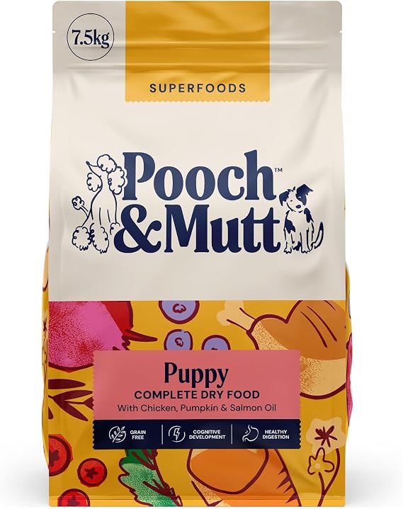 Pooch & Mutt - Puppy Superfood Complete Dry Dog Food, Chicken, 7.5kg