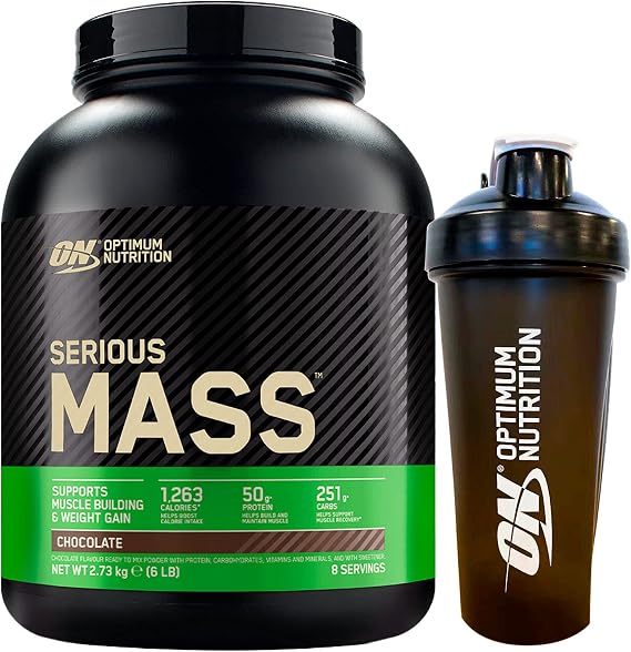 Optimum Nutrition Serious Mass Gainer +SHAKER Whey Protein Powder