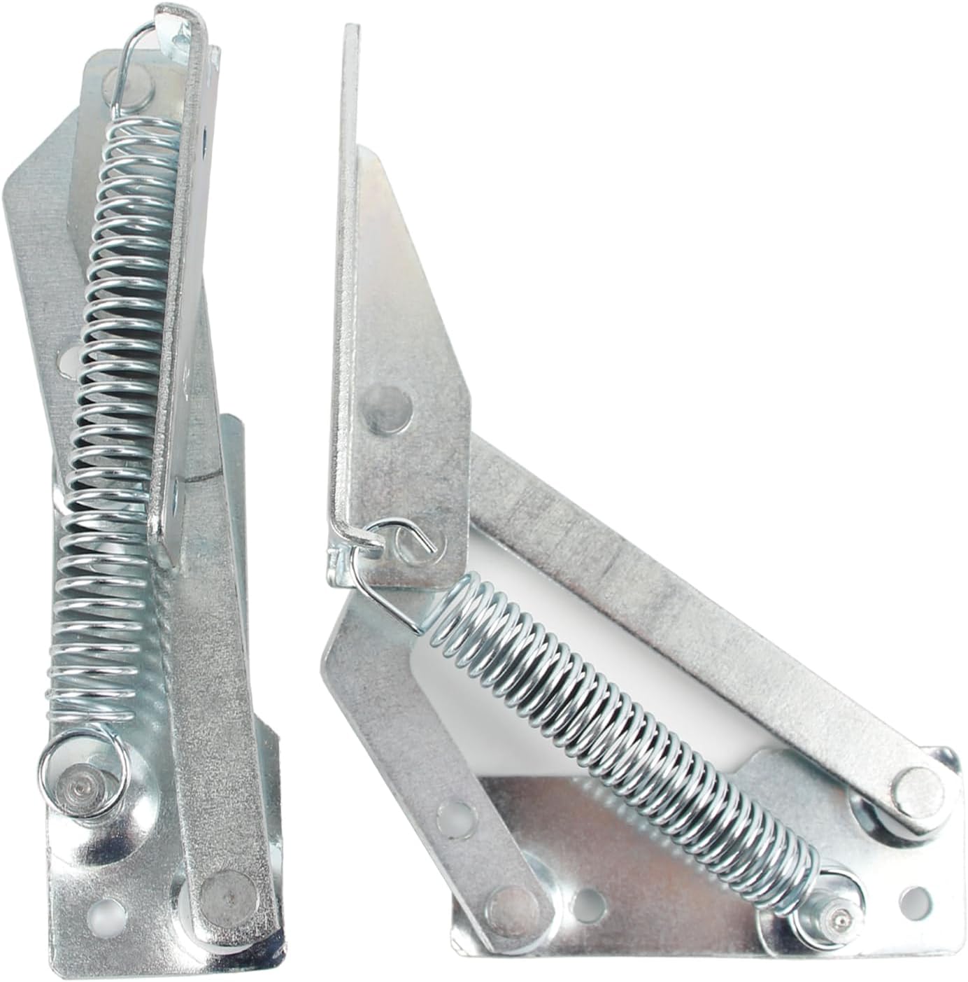 Spring Hinge 1 Pair 90 Degree Folding Lifting Bracket, Sofa Bed Hinge, Suitable for Cabinet Doors, Furniture Storage Boxes 1, Silver