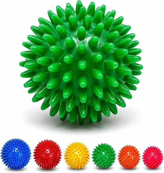 Spiky Massage Ball, 7cm | Plantar Fasciitis Treatment, Sensory Balls for Young Children, Trigger Point Massage