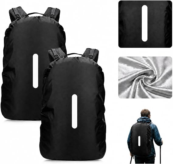 2 Pcs Backpack Waterproof Rain Cover 26-40L, Reinforced Polyester Fiber, Lightweight and Reflective, Suitable For Camping, Hiking and Cycling Backpack Covers,Dust-proof Rain-proof Snow-proof