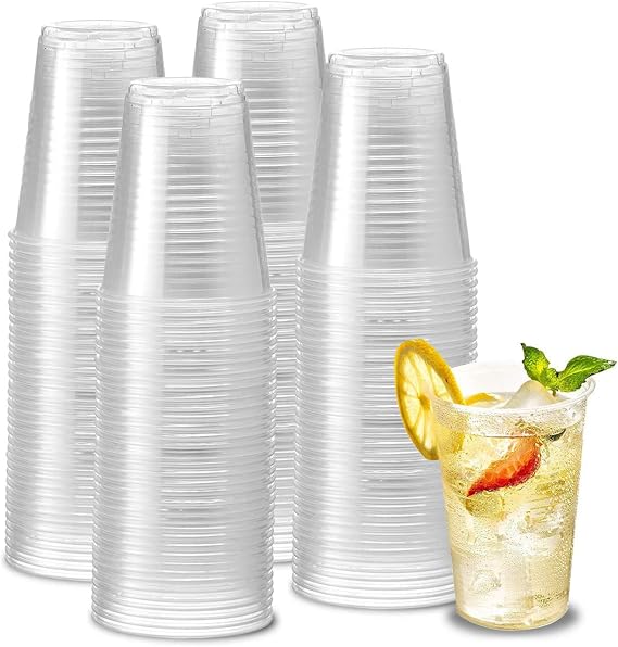 e!Orion Disposable Plastic Cups Made of Polypropylene – Reusable, Eco-Friendly Material – Ideal for Parties, Birthdays and Christmas – 200 ml, Pack of 100