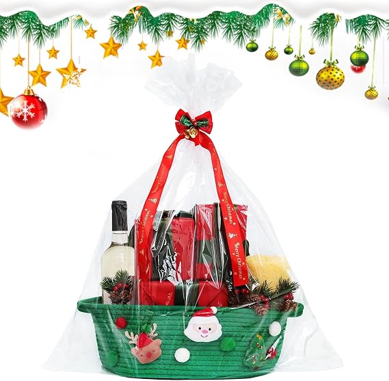 Christmas Basket Decorative Basket Gift for Families College