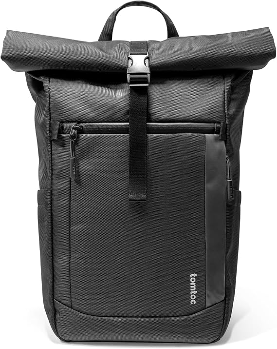 tomtoc Rolltop Laptop Backpack, Expandable Casual Commute Daypack 25L-30L