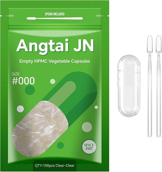 Empty Capsules Size 000, 100 Count DIY Clear Vegetarian and Vegan Pill Empty Capsules,with Capsules Filling Kit,Kosher,ISO9001,Gluten Free, Halal Certified,Non-GMO Certified