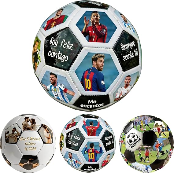 Genérico Personalised Football with Name, Text or Photo | Soccer Ball | Gift for Dad, Mom, Coach, Boyfriend, Son, Daughter and Football Fans | Birthday Graduation