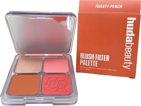 Huda Beauty Blush Filter Blurring Blushlighters Palette - Toasty Peach - 7.5 g / 0.26 oz. LIMITED EDITION.