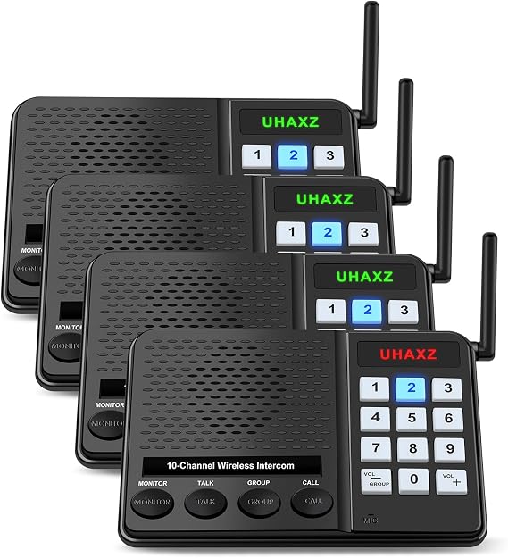 Intercoms Wireless for Home, Long Range Intercom 6000ft