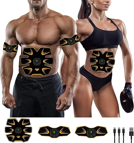 ABS Trainer Muscle Stimulator, 8 Modes & 18 Intensities For Abdominal/Arm/Leg/Hip Training, EMS Muscle Stimulator, Electric Abdominal Muscle Toner