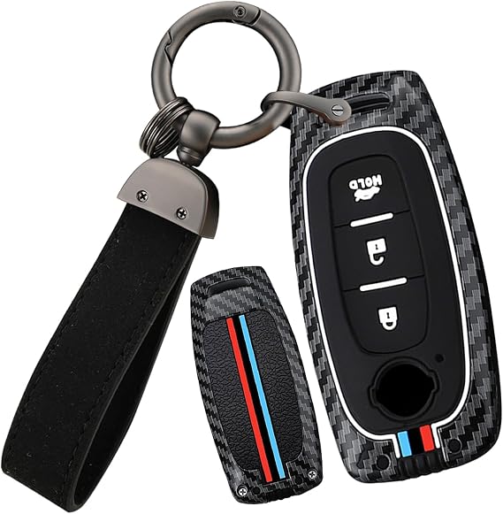 ontto Car Key Cover fit for Nissan Ariya B6 B9 X-trail T32 T33 Qashqai J12 Altima Teana Rogue 2022-2025 Carbon Fiber Metal Key Fob Holder Case Keychain Keyring Shell Accessories
