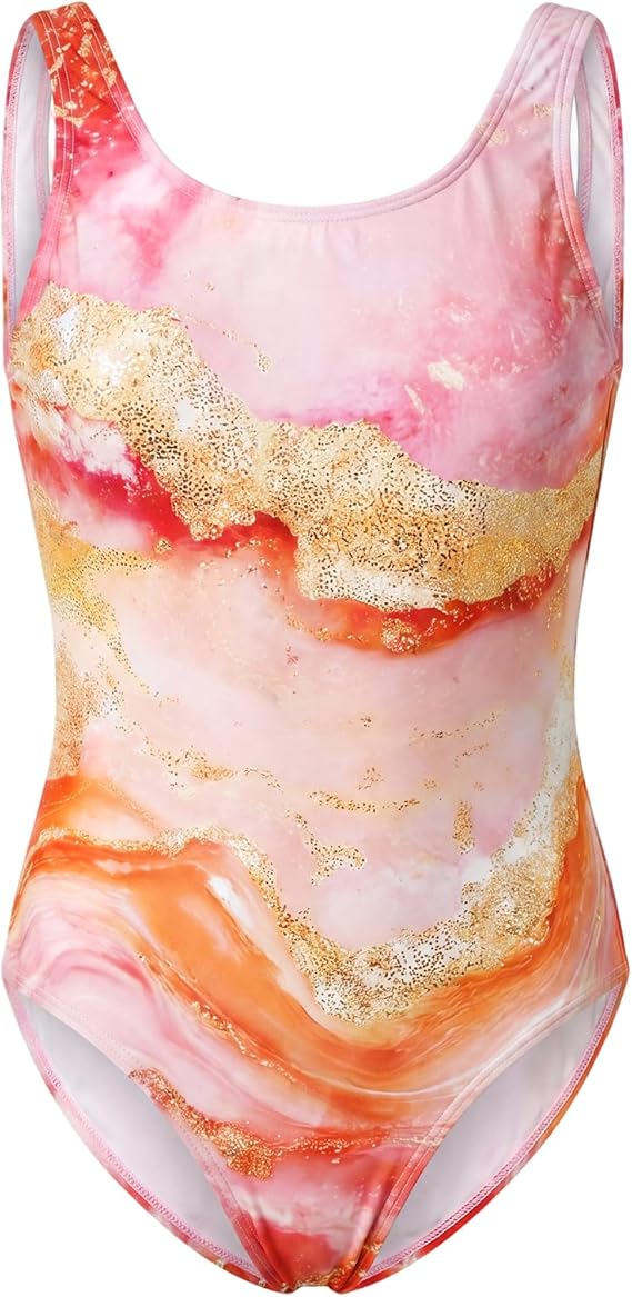 Swimsuit for Girls One-Piece Swimsuit Kids' Sleeveless Swimwear Summer Swimwear Swimming Pool Beach Swimwear Surf Swimsuits Children's Swimsuit for Teenagers 5-14 Years