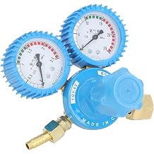 Welder Oxygen Regulator gauges, Brass Industrial Pressure Reducer - Dual Display 0-25MPa for Welding, Applications
