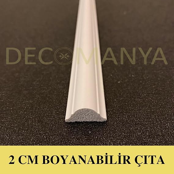 Decomanya Dekoratif Boyanabilir Duvar Çıtası 2 cm
