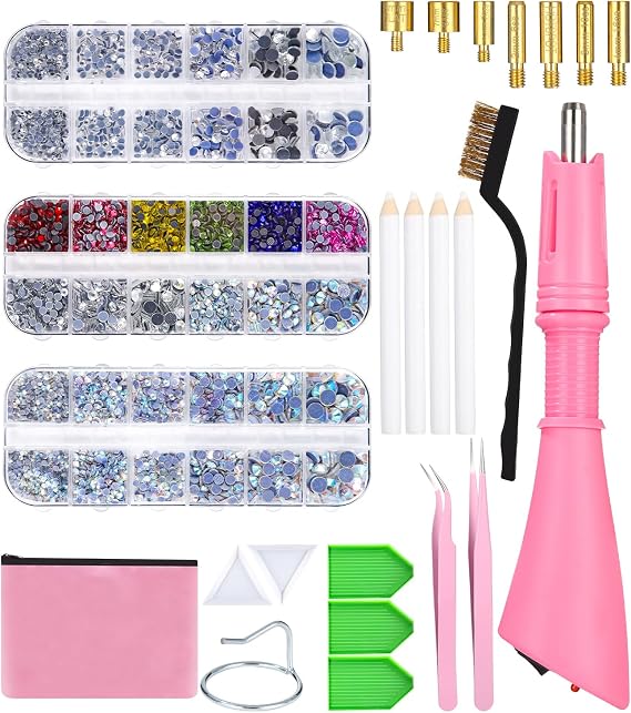 Kureny Hotfix Rhinestone Applicator, Hotfix Strass Applikator Set