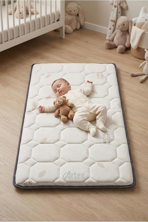Artex 5Cm Cotton Süngerli Bebek Çocuk Beşik Yatağı 70x110 Park Yatak Oyun Parkı Yatağı