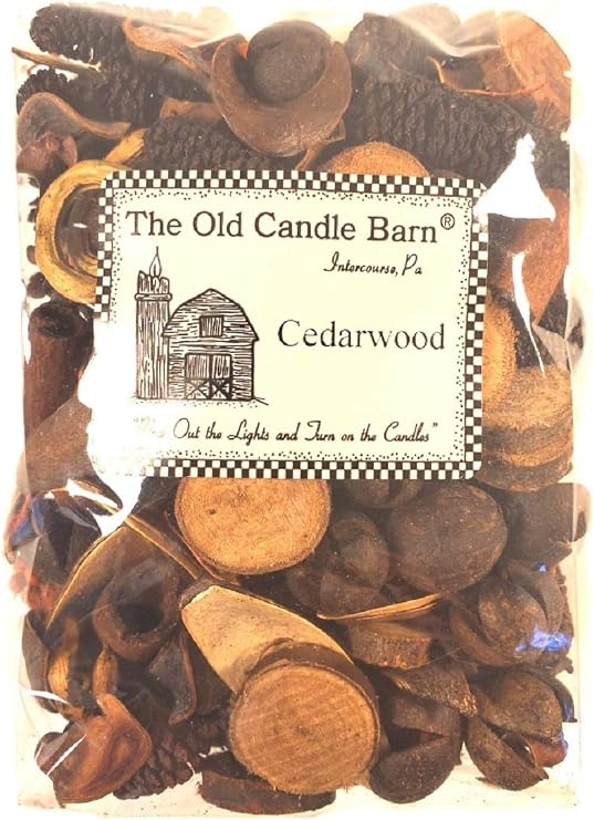 Old Candle Barn Cedarwood Potpourri 4 Cup Bag - Perfect Country House Decoration or Bowl Filler - Beautiful Clean Crisp Scent