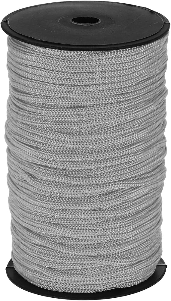 sourcing map 5mm Polypropylene Rope Braided Ropes 100m Dark Grey
