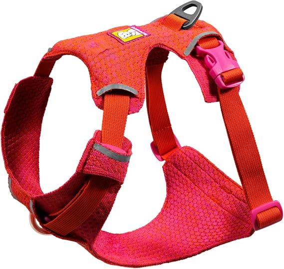 Ruffwear Front Range Flex Dog Harness, Adjustable & Soft, Lightweight Dog & Puppy Harness, 2 Lead Attachment Points, Engineered Knit & Reflective Trim, Rose Violet, Size Medium