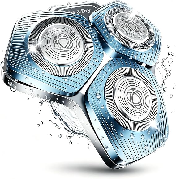 SH50 Round Shaver Replacement Heads,Series 5000 Replacement Blades Compatible with SH60/70 S7000 S5/S7/S8/S9/SU/SP Electric Shavers Head Set(Blue)