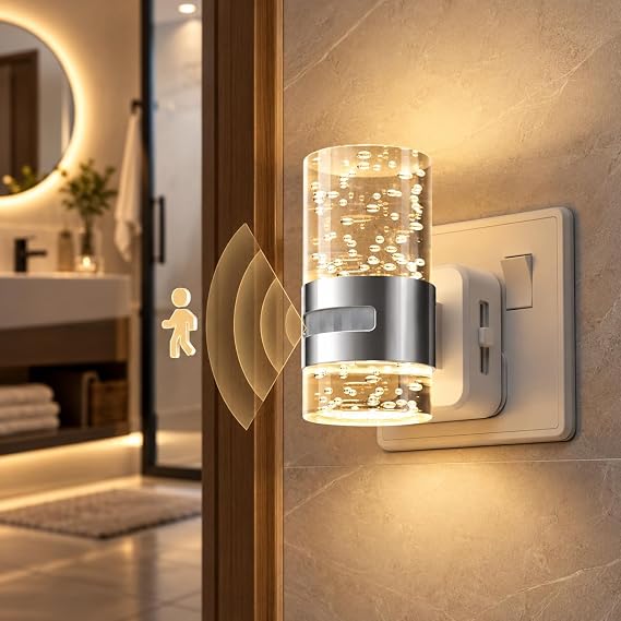 LOHAS-LED Night Light, Motion Sensor Night Light Plug in Wall, ON/Off/AUTO [Energy Class F]