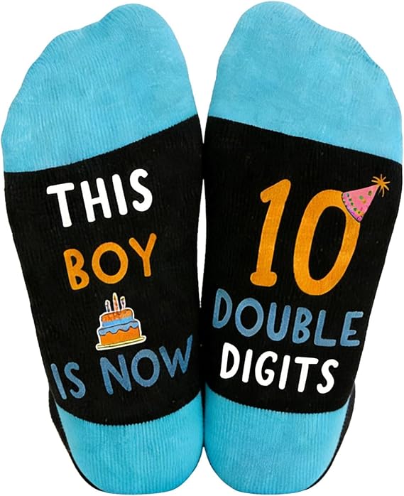 VilaGi 10th Birthday Gifts for Boys,Gifts Socks for 10 Year Olds Boys