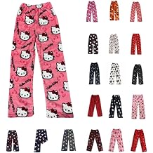 Chnnamzu Pyjama Bottoms Womens Long,Flannel Pajama Pants Women Y2K Baggy Anime Cartoon Kawaii Super Soft Comfortable Fluffy Casual Pajamas Sleep Pants Summer Autumn Winter