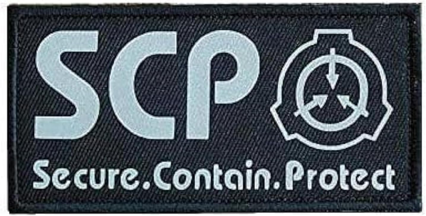 1Pc Black SCP Foundation Special Containment Procedures Foundation Logo Military Hook Loop Tactics Morale Luminous Patch Tactical Bag Accessories